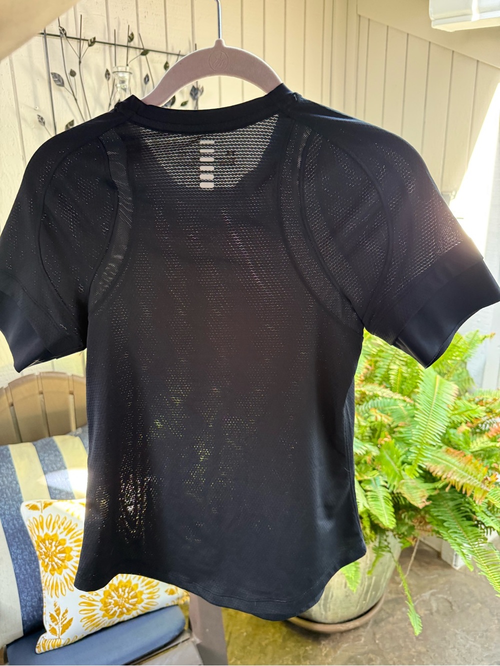 Hurley Women's Black Mesh Short-Sleeve Top - Breathable Active Tee